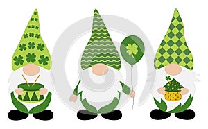 Patrick`s day Gnomes vector illustration